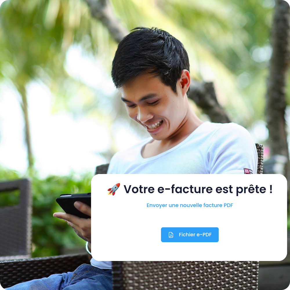 Transmission d’e-factures conforme via une plateforme de dématérialisation partenaire (PDP) et le réseau Peppol, sans collecte de données personnelles